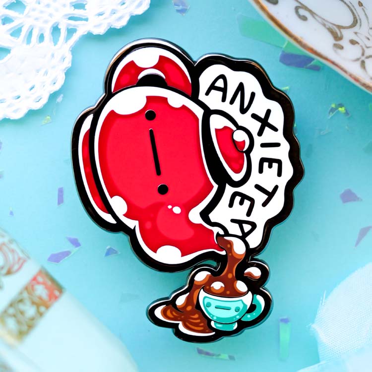 AnxieTea Pin TealTeacup LLC