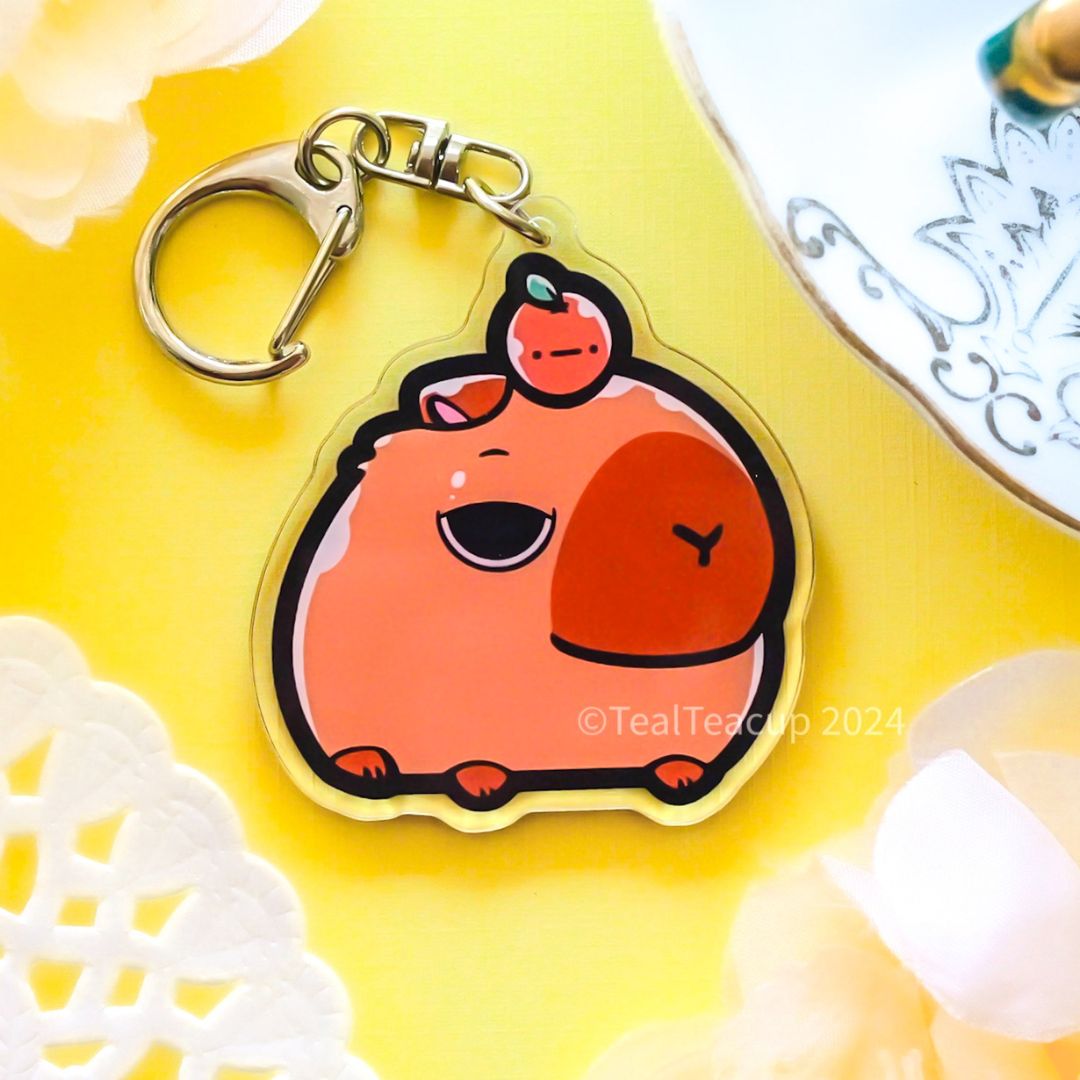 ChonkCapibara Charm Keychain