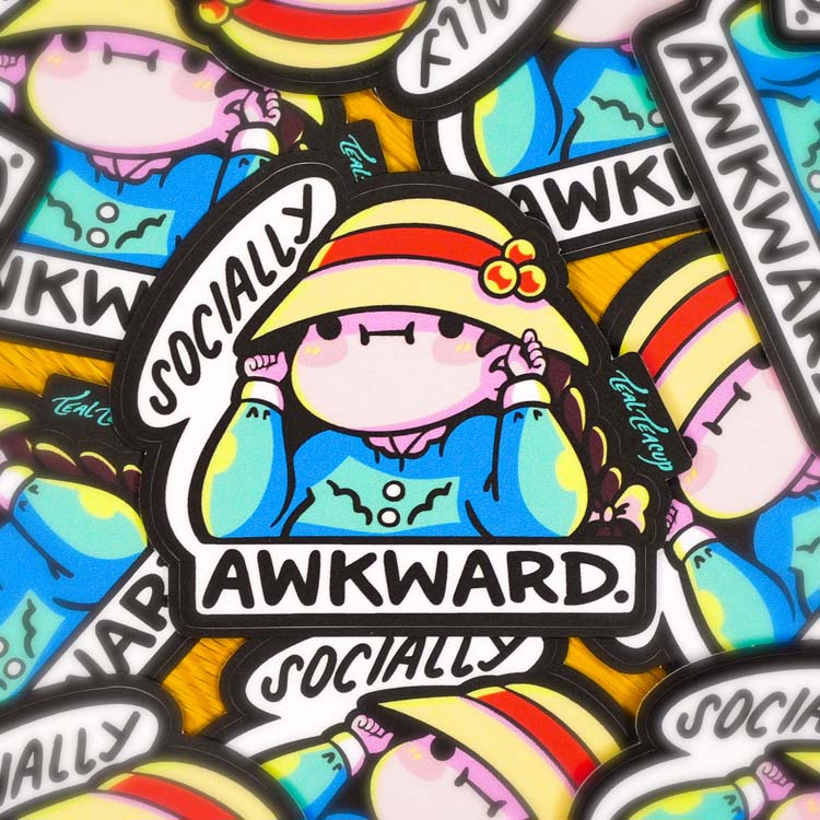 Socially Awkward Sophie Sticker Sticker