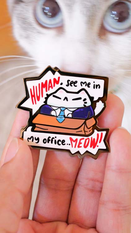 See Me in my Office MEOW Pin Enamel Pin