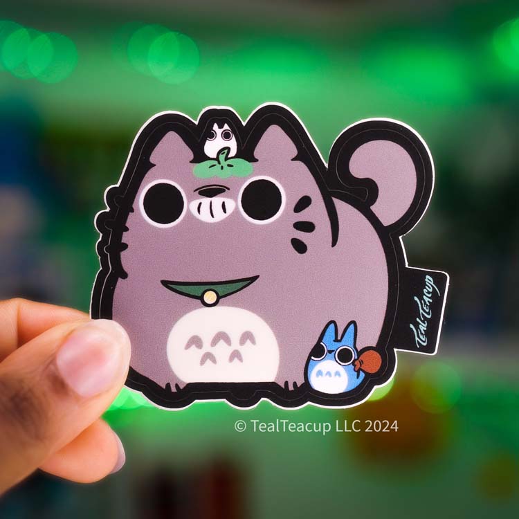 ChonkCat Forest Spirit Sticker Sticker