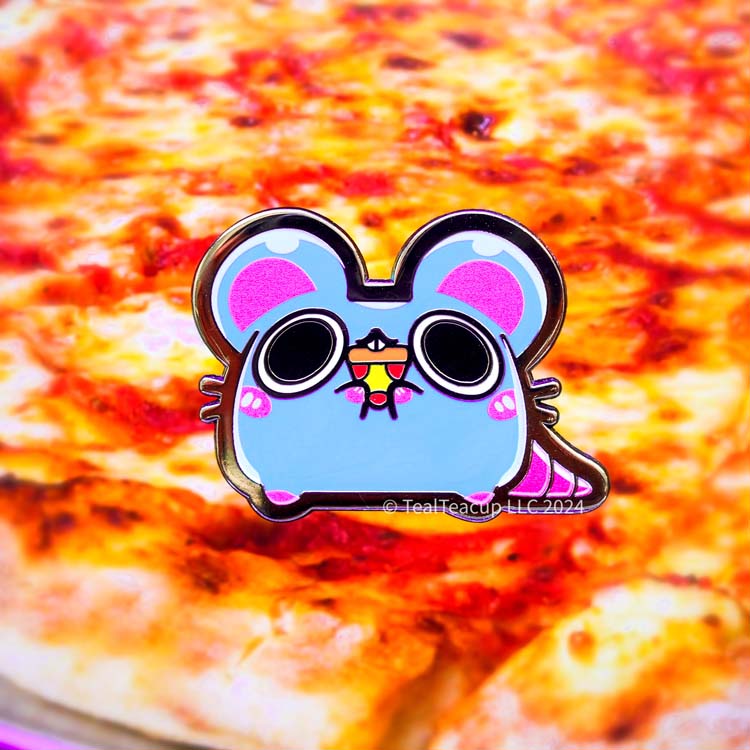 Chonk Pizza Rat Pin Enamel Pin