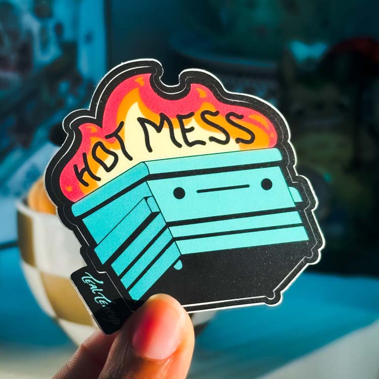 Hot Mess Sticker Sticker