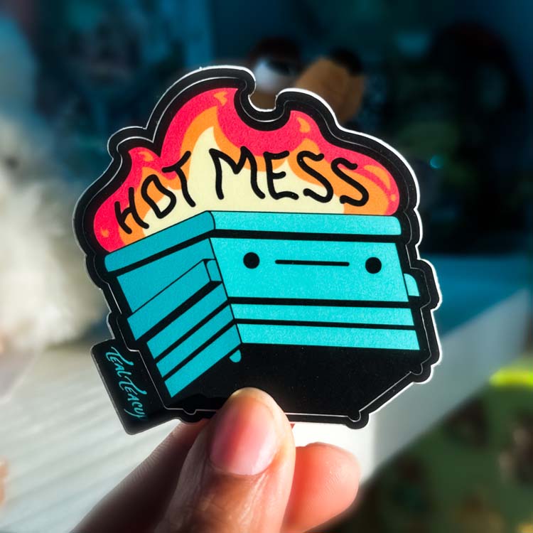 Hot Mess Sticker Sticker