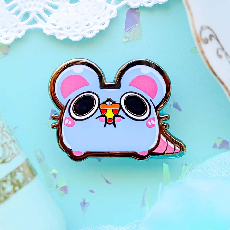 Chonk Pizza Rat Pin Enamel Pin